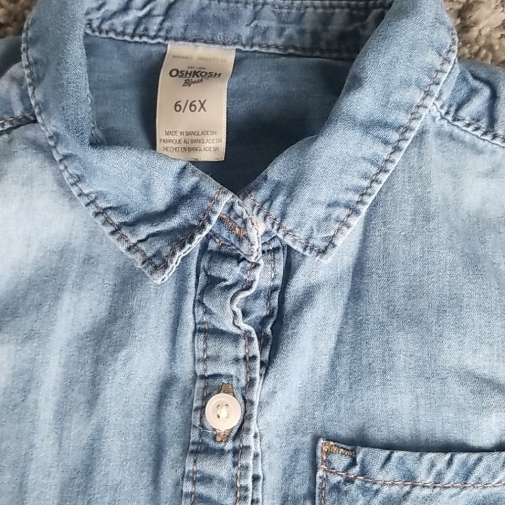 Oshkosh Chambray Jean Shirt with Waistline - Picture 2 of 5